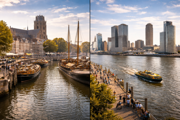 Dordrecht en Rotterdam: twee havensteden met een verschillend ritme
